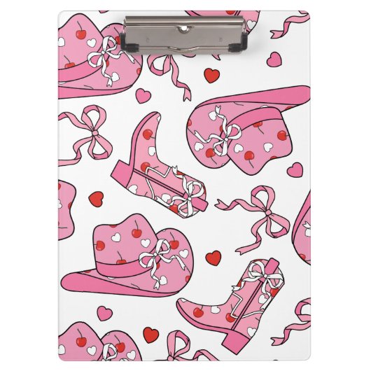 Cowgirl Coquette Pink Klembord (Voorkant)