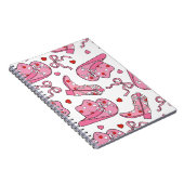 Cowgirl Coquette Pink Notitieboek (Rechterzijde)