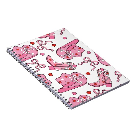 Cowgirl Coquette Pink Notitieboek (Rechterzijde)