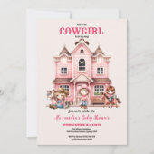 Cowgirl Country Baby shower Kaart (Voorkant)