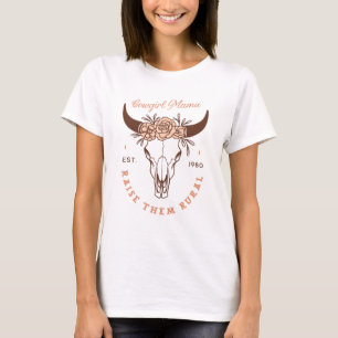Cowgirl country moeder homestead mama sahm boerder t-shirt