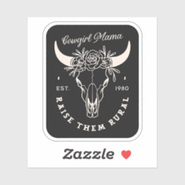 Cowgirl country mom donker western gothic esthetie sticker