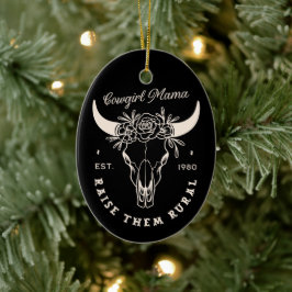 Cowgirl country mom westerne esthetische citaten z keramisch ornament