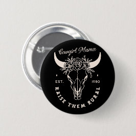 Cowgirl country mom westerne esthetische citaten z ronde button 5,7 cm