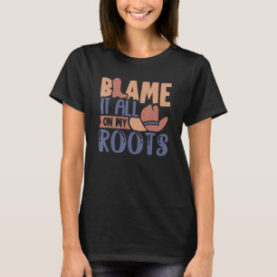 Cowgirl Country Roots Redneck Rodeo Meisjes Dames T-shirt