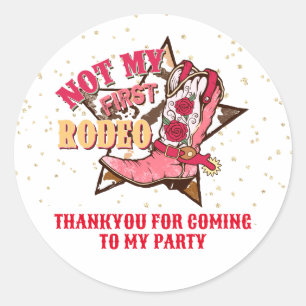 Cowgirl Country Western Bedankt Ronde Sticker