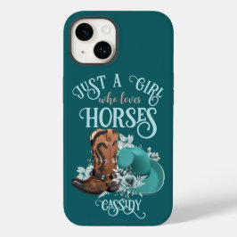 Cowgirl cowboy boots pet Girl Love paarden name Case-Mate iPhone 14 Hoesje