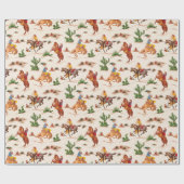 Cowgirl Cowboy Cactus Wrapping Papier (Vlak)