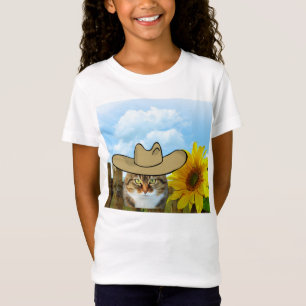 Cowgirl (Cowboy) Kat T-shirt voor meisjes