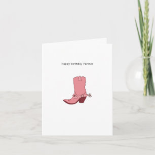 Cowgirl, cowboy laars thema kaart