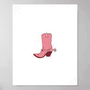 Cowgirl, cowboy laars thema poster