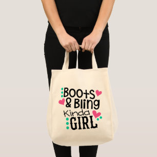 Cowgirl Cowboy Laarzen Bling Country Western Paard Tote Bag