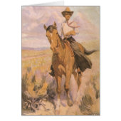  Cowgirl Cowboy, vrouw op paard van Dunton (Voorkant)