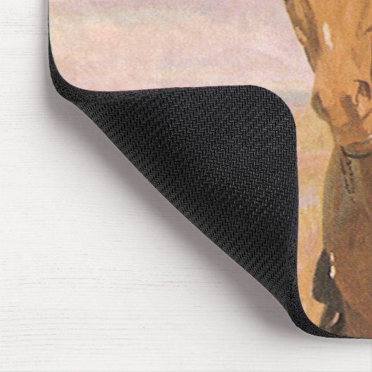 Cowgirl Cowboy, vrouw op paard van Dunton Muismat (Hoek)