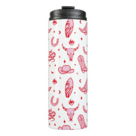 Cowgirl Cowgirl Roze Wit Thermosbeker