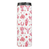 Cowgirl Cowgirl Roze Wit Thermosbeker (Achterkant)