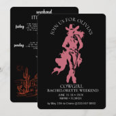 Cowgirl Crew Bachelorette Bash Kaart (Voorkant / Achterkant)