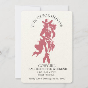 Cowgirl Crew Bachelorette Feest Kaart
