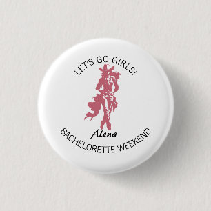 Cowgirl Crew Bachelorette Feest Ronde Button 3,2 Cm