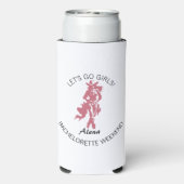 Cowgirl Crew Bachelorette Feest Seltzer Blikjeskoeler (Seltzer Achterkant)