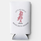 Cowgirl Crew Bachelorette Feest Seltzer Blikjeskoeler (Voorkant)