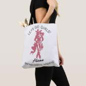 Cowgirl Crew Bachelorette Feest Tote Bag (Dichtbij)
