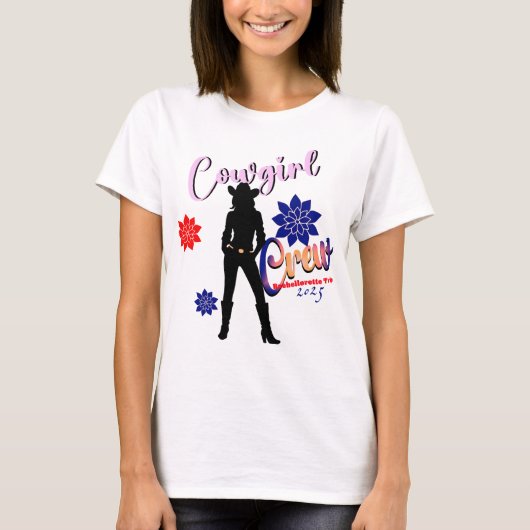 Cowgirl Crew Bachelorette T-shirt (Voorkant)