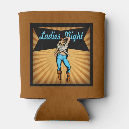 Cowgirl Dames Night Blikjeskoeler (Achterkant)