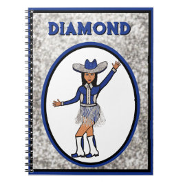 Cowgirl Dancer Blauw Zilver Notitieboek #2