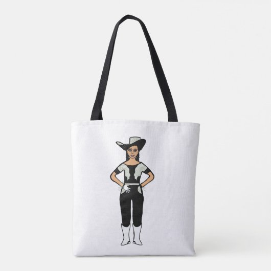 Cowgirl Dancer Tas Black Silver Fringe B (Achterkant)