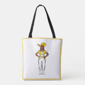 Cowgirl Dancer Tas Wit Geel Fringe A (Achterkant)