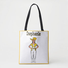 Cowgirl Dancer Tas Wit Geel Fringe B