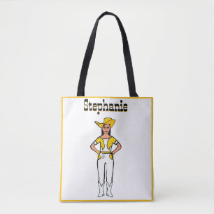 Cowgirl Dancer Tas Wit Geel Fringe B