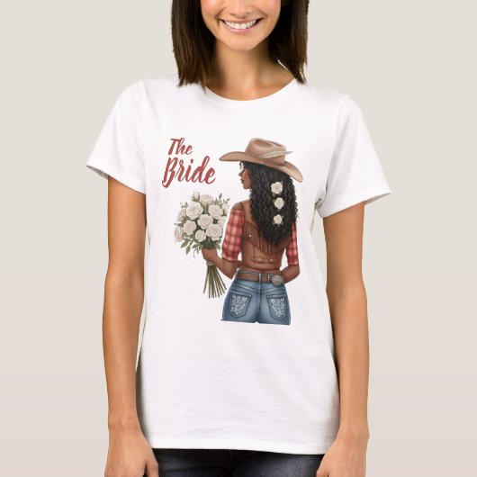 cowgirl de bruid t-shirt (Voorkant)