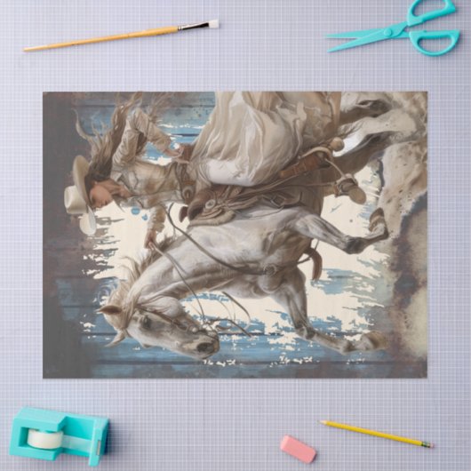 Cowgirl Decoupage Tissuepapier (Craft)