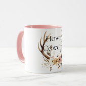 Cowgirl Deer Antlers Floral Mok (Voorkant links)