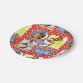 Cowgirl die de Westerne partij Roping Papieren Bordje (Gekanteld)