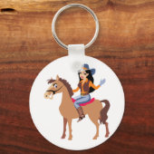 Cowgirl die een paarse Sleutelhanger stuurt (Voorkant)