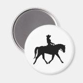 Cowgirl die haar paard uitrust magneet (Voorkant / Achterkant)