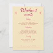 Cowgirl Disco 70's Retro vrijgezellenweekend Kaart (Achterkant)