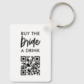 Cowgirl Disco Bachelorette Koop De Bruid Een Drink Sleutelhanger (Achterkant)