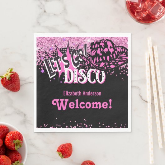 Cowgirl Disco Bachelorette Laatste Rit Rodeo Servet (Insitu)