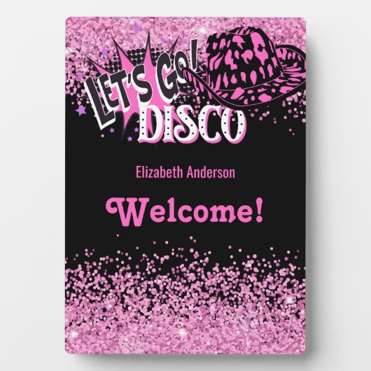 Cowgirl Disco Bachelorette Lets Go Last Ride Rodeo Fotoplaat (voorkant)