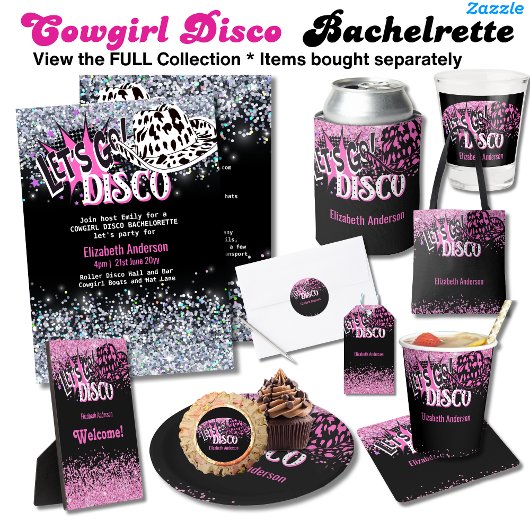 Cowgirl Disco Bachelorette Lets Go Last Ride Rodeo Kaart