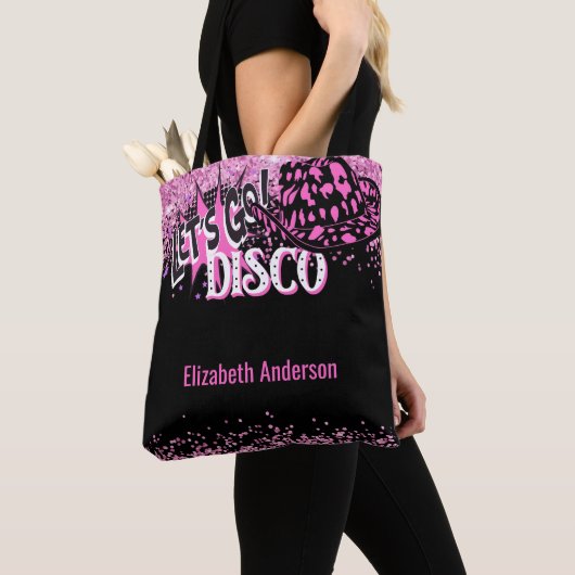 Cowgirl Disco Bachelorette Lets Go Last Ride Rodeo Tote Bag (Dichtbij)