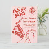 Cowgirl Disco Bachelorette Rodeo Weekend Kaart (Staand voorkant)