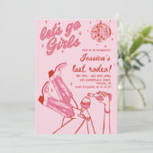 Cowgirl Disco Bachelorette Rodeo Weekend Kaart (Staand voorkant)