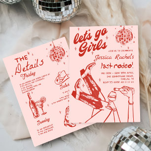 Cowgirl Disco Bachelorette Rodeo Weekend Kaart