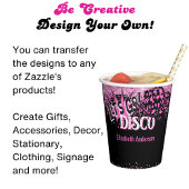 COWGIRL DISCO BACHELORETTE roze zwarte Glitter Inv Flyer