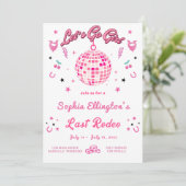 Cowgirl Disco Bachelorette Weekend Reisplan Kaart (Staand voorkant)